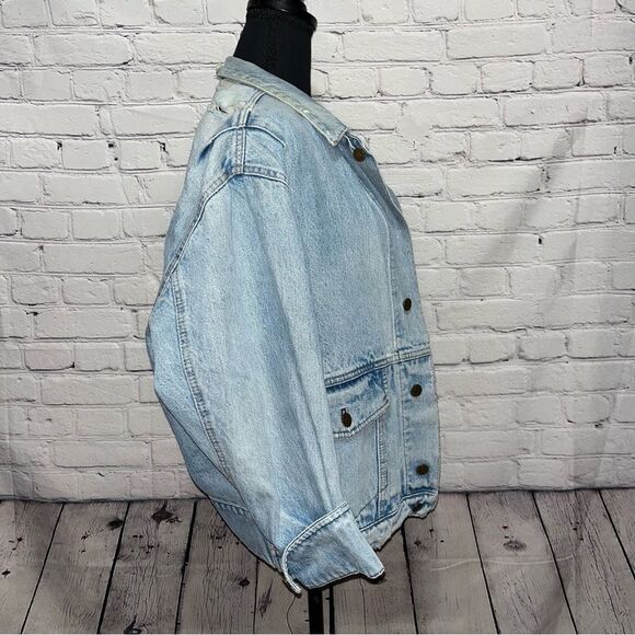 Vintage 80s Calvin Klein Distressed Jean Jacket Size Medium - Picture 7 of 13